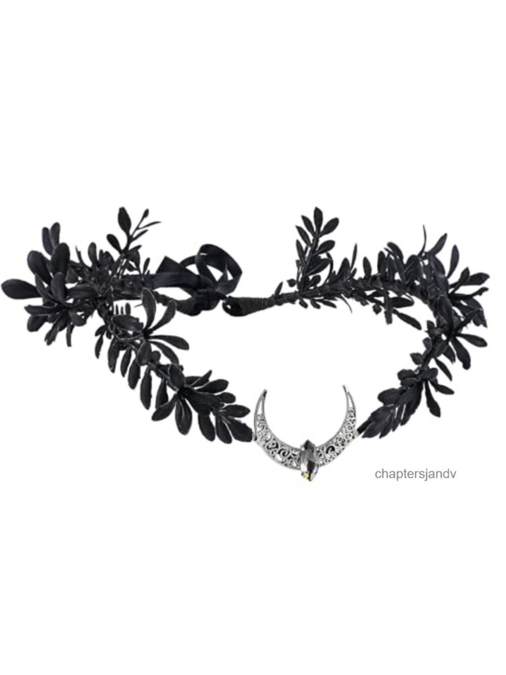 Handmade Gothic Elf Flower Crown Rhinestone Woodland Headband